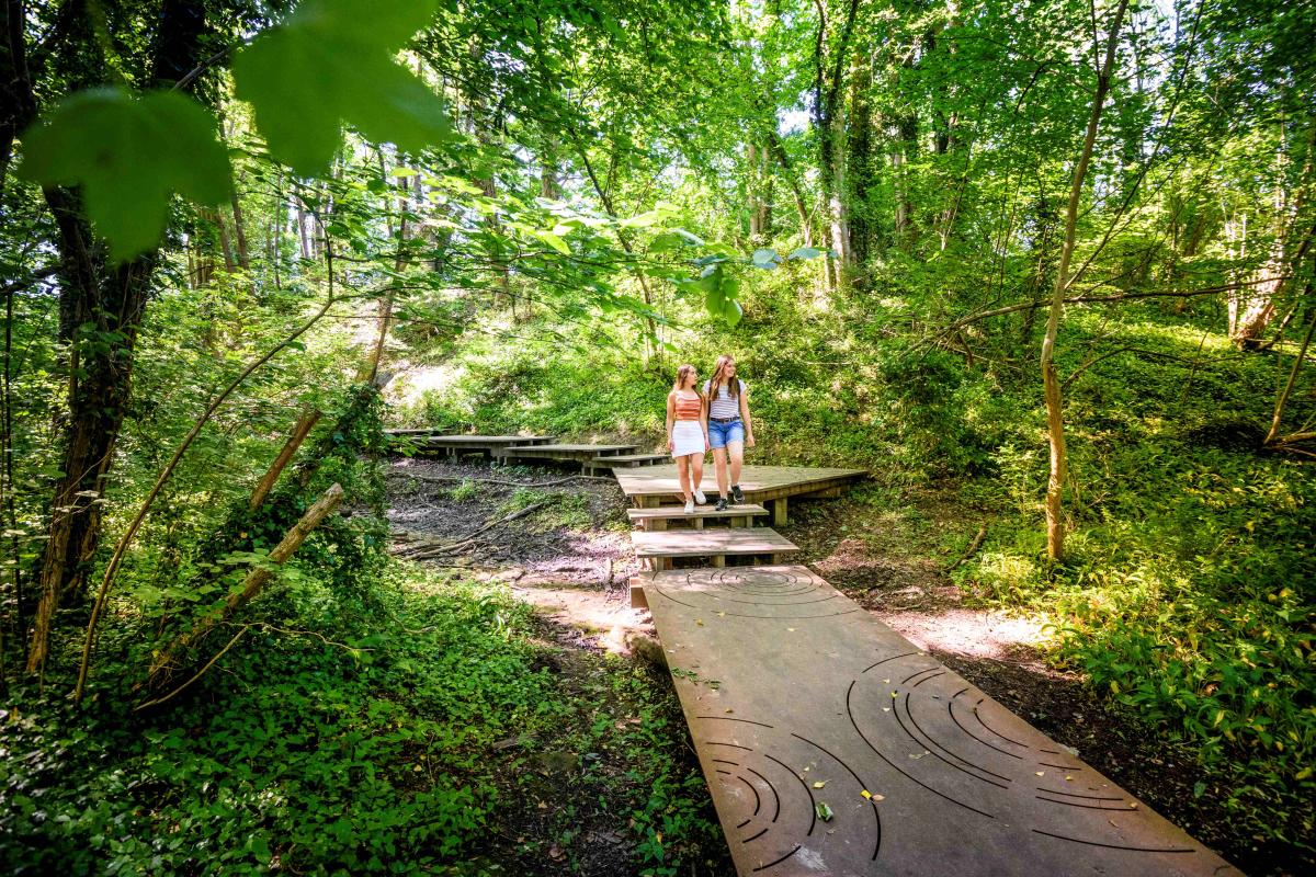 Wandelaars in de wolfsputten