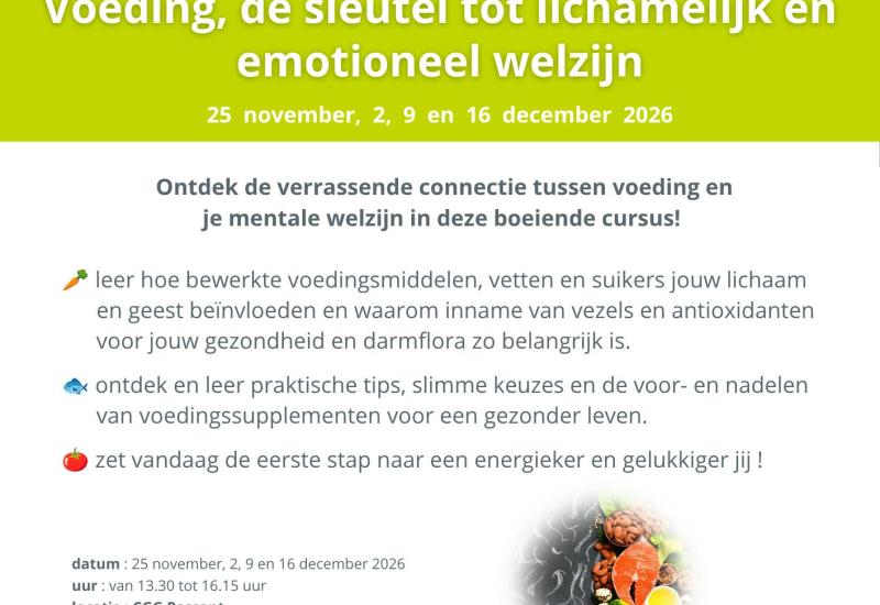 Cursus "Voeding, de sleutel tot lichamelijk en emotioneel welzijn" © HerstelAcademie Cursus "Voeding, de sleutel tot lichamelijk en emotioneel welzijn" © HerstelAcademie