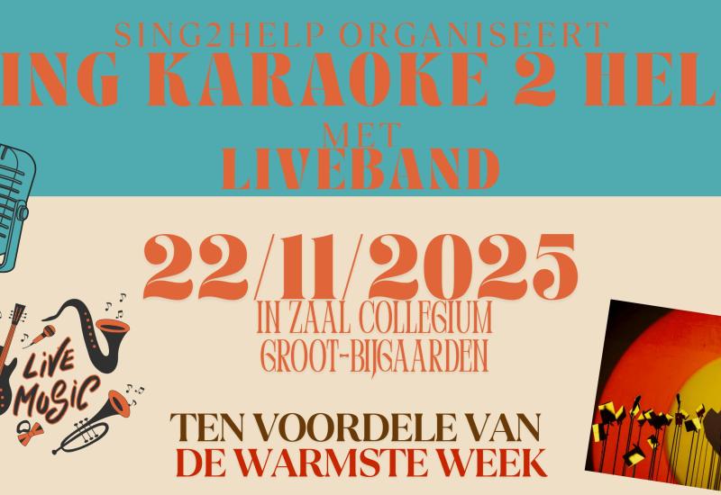 SingKaraoke2Help met liveband ten voordele van de Warmste Week © sing2help