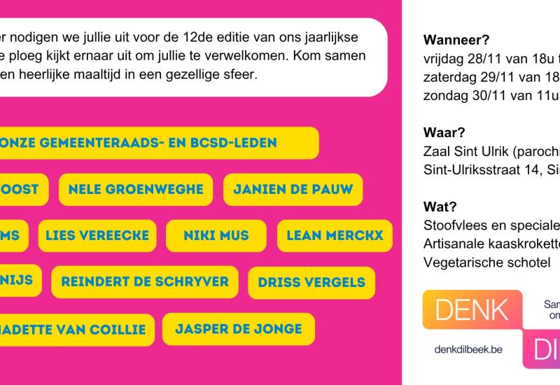 Eetfestijn gemeenteraadslid Gino Roesems - Denk Dilbeek © Denk Dilbeek