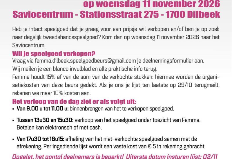 Tweedehands speelgoedbeurs © Vangindertael Tweedehands speelgoedbeurs © Vangindertael